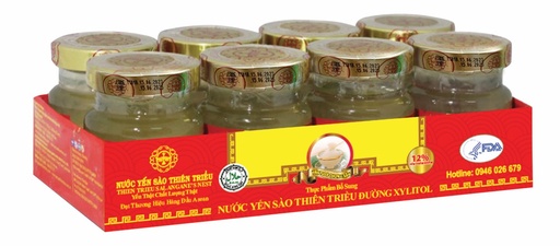 Lốc 8 hũ nước yến sào cao cấp (đường phèn) 70ml/hũ